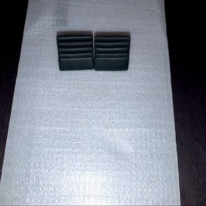 3/$10 Black clay textured earrings